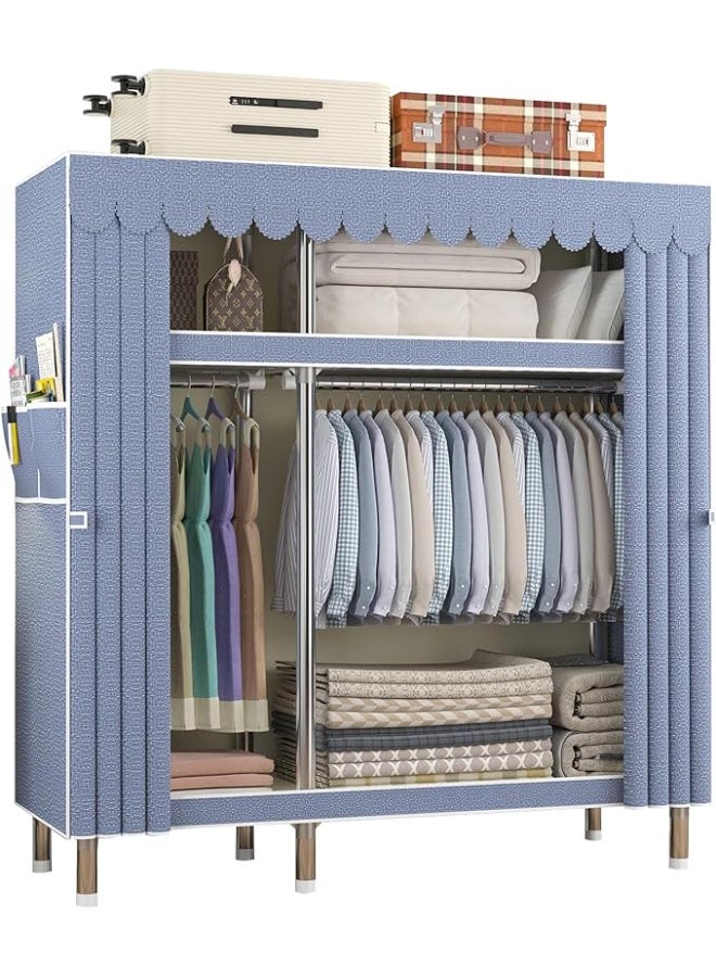 DUNISO Portable Wardrobe Closet Clothes Organizer,Closet Storage Organizer with Non-woven Fabric,Easy to Assemble,Durable and Sturdy, with Strong Load-Bearing Capacity,for Bags, Toys, Shoes, Living Room, Bedroom, Cloakroom - Image 2